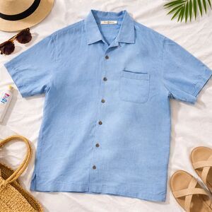 Vintage Tommy Bahama Men's Shirt,Medium, 100% Silk, Casual,Summer,Vacation,Beach